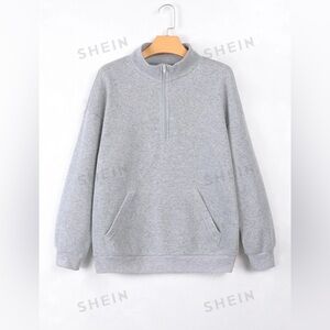 Light grey quarters zip from SHEIN